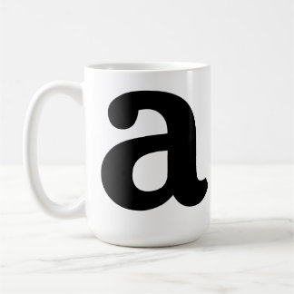Mug Nom personnalisé Initial Stylé Moderne Minimaliste