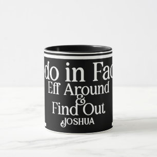 Mug Nom personnalisé Je fais en fait café FAFO