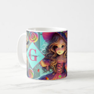 Mug Nom personnalisé Jote Whimsical Witch Halloween Tr