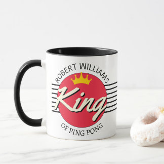 Mug Nom Personnalisé King Of Ping pong Red Circle