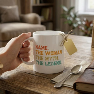 Mug Nom personnalisé La femme Le mythe La légende