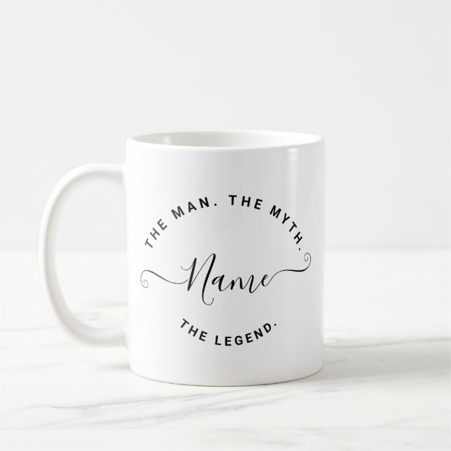 Mug Nom Personnalisé L'Homme Le Mythe La Légende (Gauche)