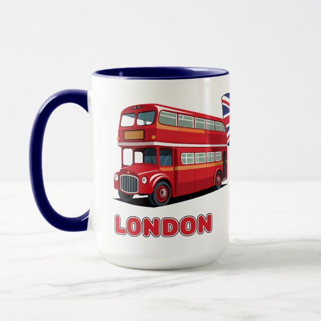Mug Nom personnalisé Londres Angleterre (Gauche)