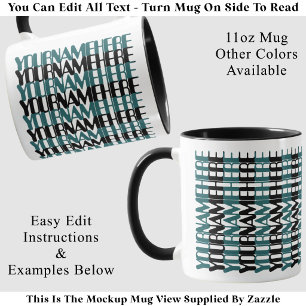 Mug Nom personnalisé long personnalisé Message caché s