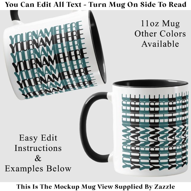 Mug Nom personnalisé long personnalisé Message caché s (Créateur téléchargé)