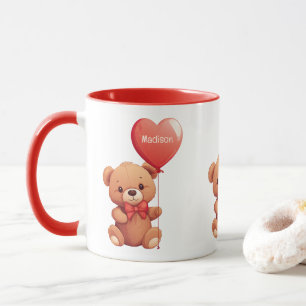 Mug Nom personnalisé Love Teddy
