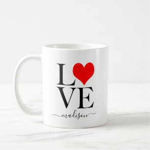 Mug Nom personnalisé LOVE tendance