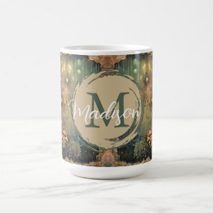 Mug Nom personnalisé Lumières de poitrine de champigno