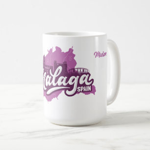 Mug Nom personnalisé Malaga Espagne