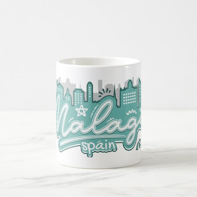 Mug Nom personnalisé Malaga Espagne (Centre)