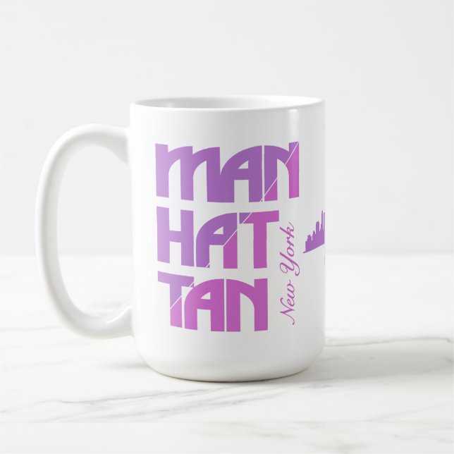 Mug Nom personnalisé Manhattan New York (Gauche)