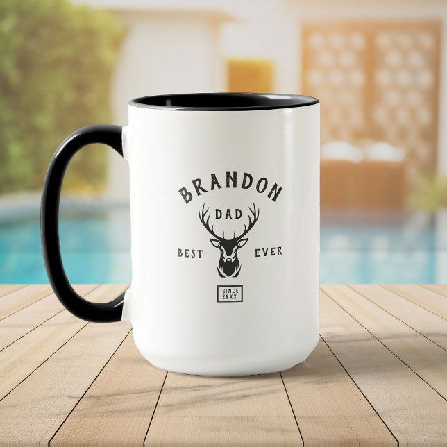 Mug Nom personnalisé MEILLEUR PÈRE JAMAIS Rustique mod (Créateur téléchargé)