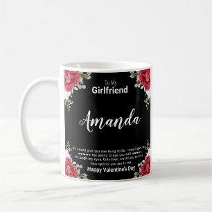 Mug Nom personnalisé Message de Valentine pour une ami