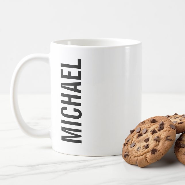 Mug Nom Personnalisé Minimaliste Moderne (Créateur téléchargé)
