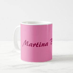 Mug Nom personnalisé Minimaliste rose moderne