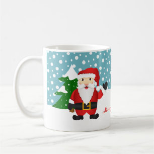 Mug Nom personnalisé Noël du Père Noël d'hiver Noël