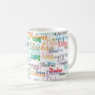 Mug nom personnalisé . personnalisation de base blanc