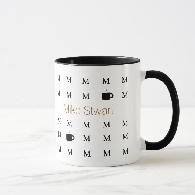 Mug nom personnalisé . personnalisé moderne (Droite)