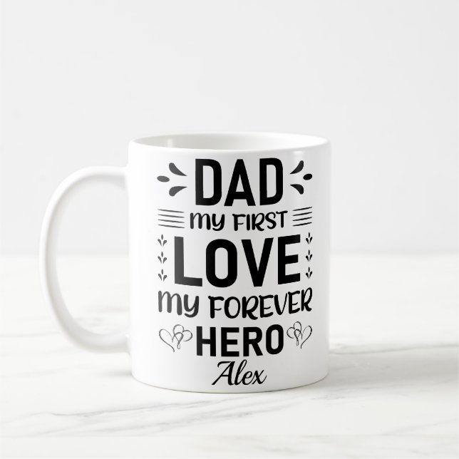 Mug Nom personnalisé pour la fête des pères (Gauche)