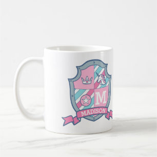 Mug Nom personnalisé princesse crête rose bleu Madison