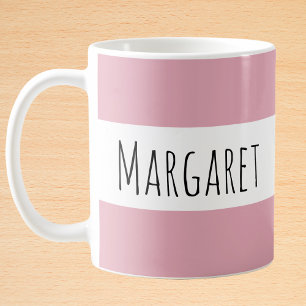 Mug Nom personnalisé rose Personnalisé