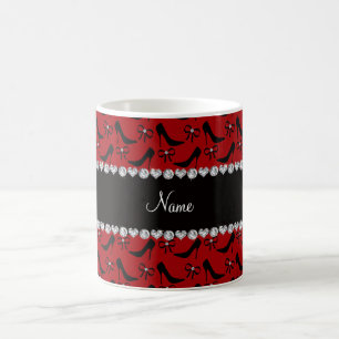 Mug Nom personnalisé rouge noir talons hauts arc diama