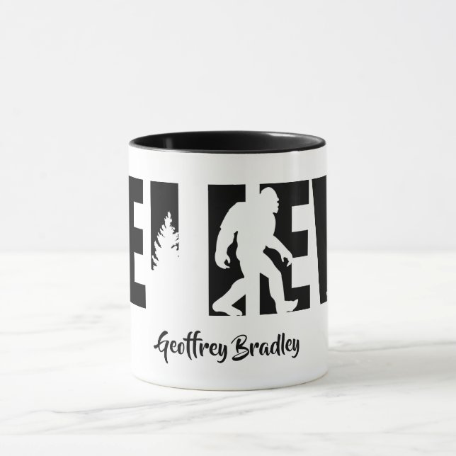 Mug Nom personnalisé Sasquatch Cryptide Croire  (Centre)