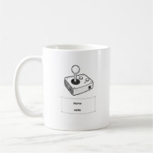 Nom personnalisé Sketch Joystick Gamer Rétro