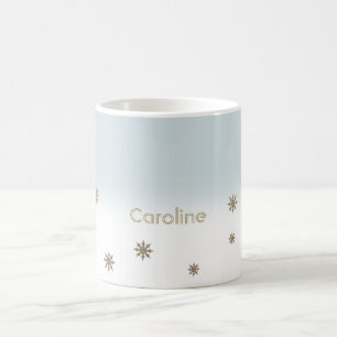 Mug Nom personnalisé Snowflake Design Christmas Cadea