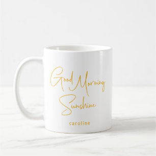 Mug Nom personnalisé Sunshine Morning Cute Moderne