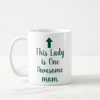 MUG NOM PERSONNALISÉ & TEXTE DRÔLE SIMPLE ÉLÉGANT MAMA