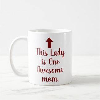 MUG NOM PERSONNALISÉ & TEXTE DRÔLE SIMPLE ÉLÉGANT MAMA