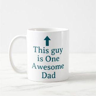 MUG NOM PERSONNALISÉ & TEXTE DRÔLE SIMPLE ÉLÉGANT PAPA