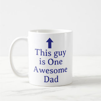 MUG NOM PERSONNALISÉ & TEXTE DRÔLE SIMPLE ÉLÉGANT PAPA