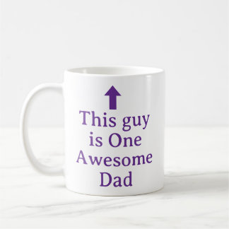 MUG NOM PERSONNALISÉ & TEXTE DRÔLE SIMPLE ÉLÉGANT PAPA