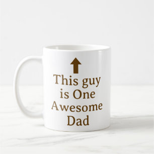 MUG NOM PERSONNALISÉ & TEXTE DRÔLE SIMPLE ÉLÉGANT PAPA