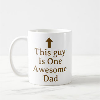MUG NOM PERSONNALISÉ & TEXTE DRÔLE SIMPLE ÉLÉGANT PAPA