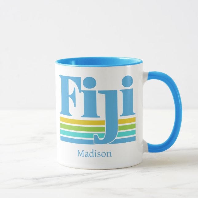 Mug Nom personnalisé / Texte Fiji (Droite)