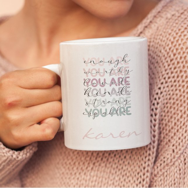 Mug Nom personnalisé Vous êtes suffisant (Créateur téléchargé)