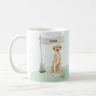 Mug Nom personnalisé Yellow Lab Pet Dog