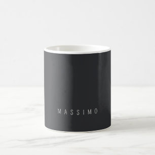 Mug Nom personnel classique noir et blanc exclusif
