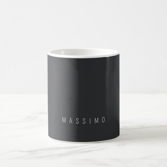 Mug Nom personnel classique noir et blanc exclusif (Centre)