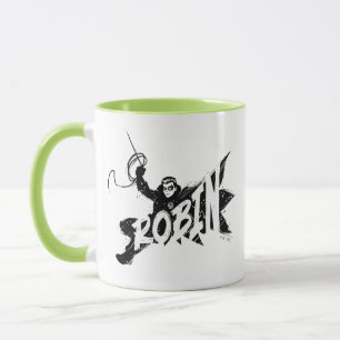 Mug Nom Pinceau Encre Robin
