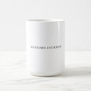 Mug Nom propre Décoratif Chic Simple Uni Noir Blanc