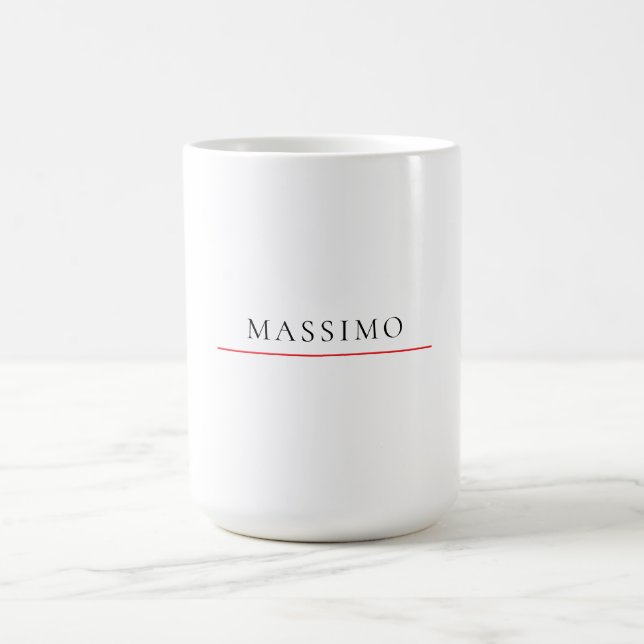 Mug Nom propre Décoratif Chic Simple Uni Noir Blanc (Centre)