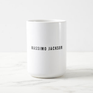 Mug Nom propre Décoratif Chic Simple Uni Noir Blanc