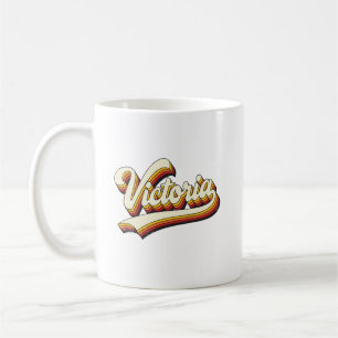 Mug Nom rétro Victoria Design vintage des années 70