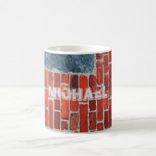 Mug Nom rustique de mur de briques