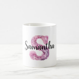 Mug Nom S Lettre Rose Violet Confortable