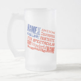 Mug Nom(s) personnalisé(s) Mots drapeau USA